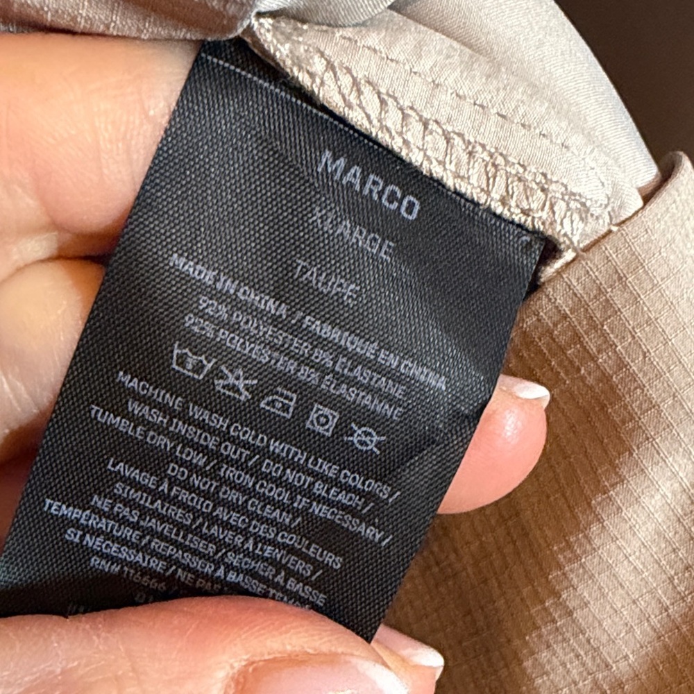 Grand Running Club Marco Jacket Men's XL Large Taupe NWT - Picture 4 of 8